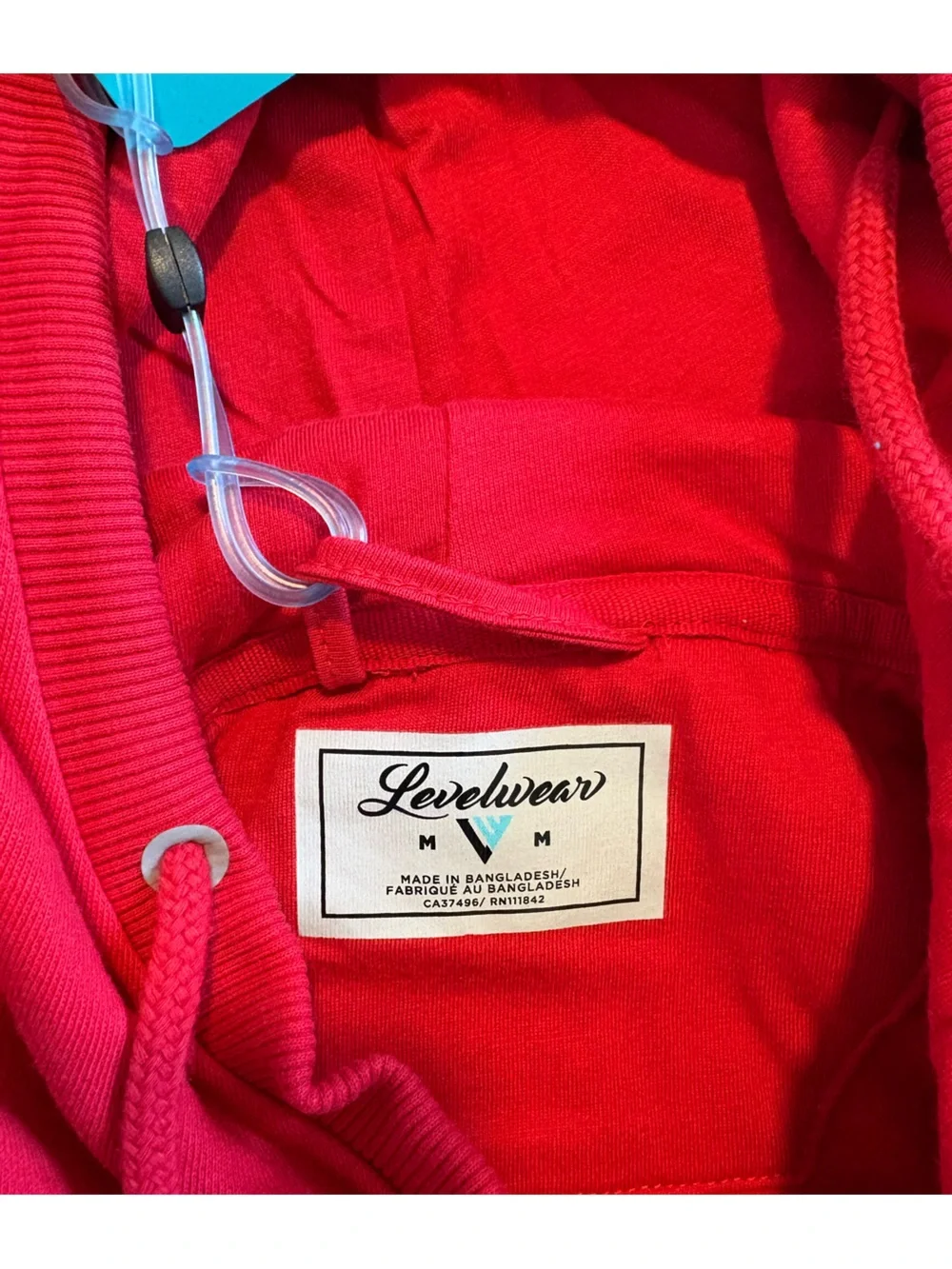Levelwear Red Premium Fleece Hoodie NWT Size Medium - Picture 3 of 7